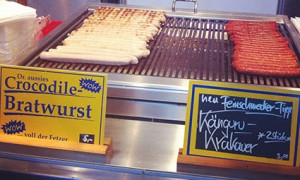 Krokodilbratwurst Känguruhwurst Grüne Woche